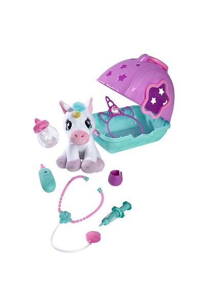 TOYFEST علبة Vet مع قطيفة يونيكورن 20 سم