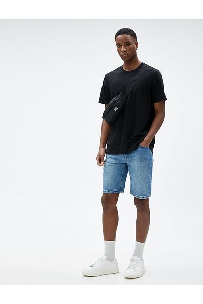 Koton Βασικό T-Shirt Crew Neck Βαμβακερό κοντό μανίκι