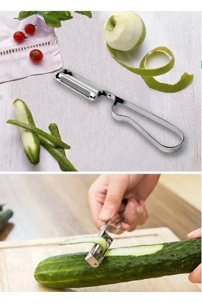 Trend Home Life 2 Pcs Stainless Steel Metal Side Peeler Vegetable Peeler Fruit Peeler Tomato Potato Vegetable Peeler