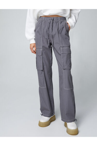 Koton Kargo Paraşüt Pantolon Cep Detaylı Beli Bağcıklı