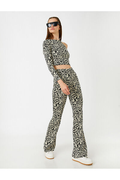 Koton High Waist Flared Trousers