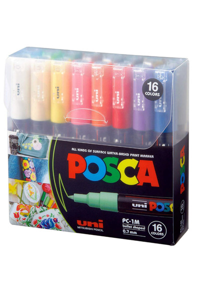 POSCA PC-1M Boya Kalemi Seti 0,7 mm [16C]