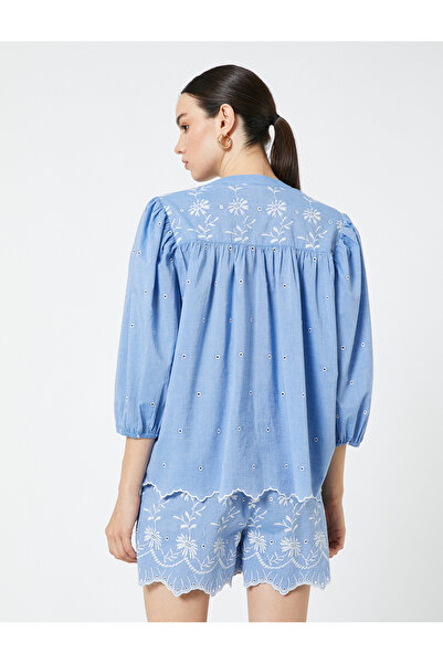 Koton Cămașă cu mânecă cu balon și guler de judecător