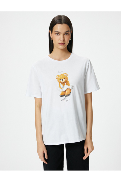 Koton Tricou damă Alb 4sak50324ek