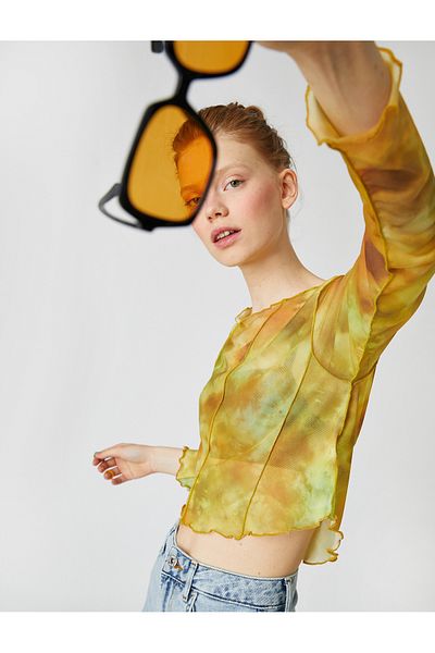 Koton Tricou cu mânecă lungă Volane