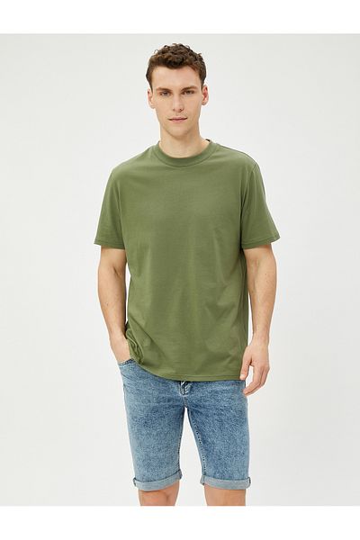 Koton Bermuda Denim Shorts with Fold Detail Pockets Cotton