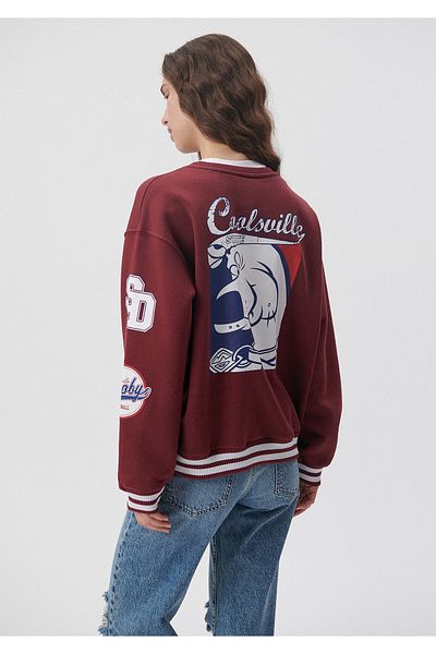 Mavi Scooby Doo Printed Claret Red Sweatshirt 1S10031-85493