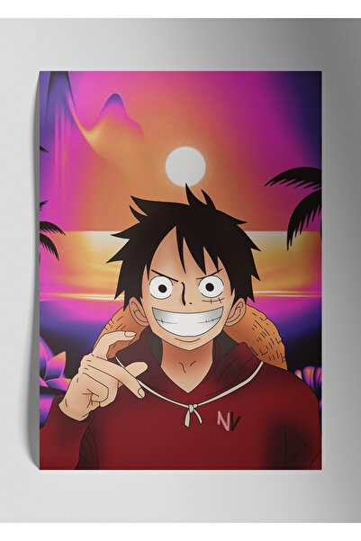 DekorHane Metalna štampa, sjajna zidna slika - Monkey D. Luffy, One Piece anime