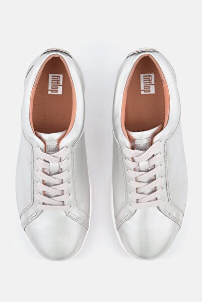 Fitflop Women Rally Sneakers Lace Up Casual Shoes, Silver