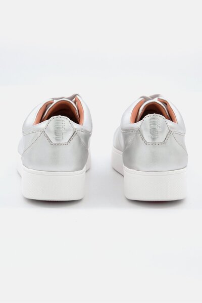 Fitflop Women Rally Sneakers Lace Up Casual Shoes, Silver