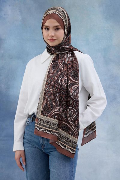 İpekhan Σάλι κανέλας Ινδικό Voile - 5005-15