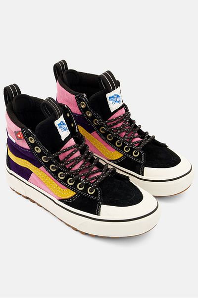 Vans Women High Cut Lace Up Skate Shoes, Multicolor