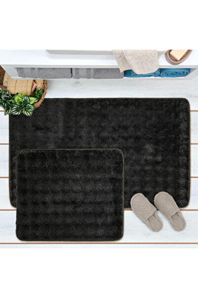 Evidea Covoraș de baie Artos Soft 2 piese - Antracit - 60x100 cm + 50x60 cm