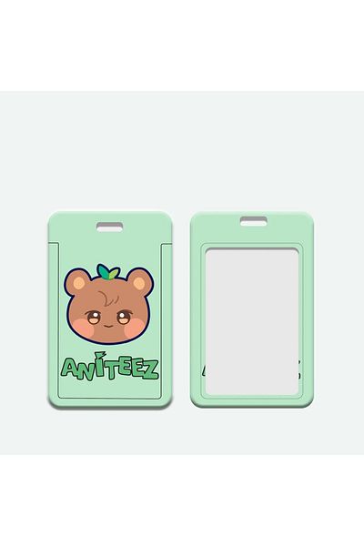 Kpop Dünyasi Ateez Aniteez Jongho Jjongbear Hard Cover Card Holder - Keychain