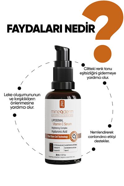 mineaderm Anti-Aging and Anti-Blemish Brightening Vitamin C Serum/liposomal Serum Vitamin C