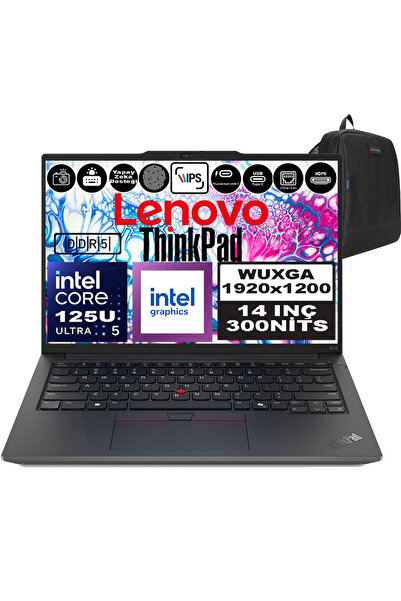 LENOVO Thinkpad E14 G6 Ultra 7 155H Ddr5 24GB 512GB SSD Intel® Aı Boost 14" W...
