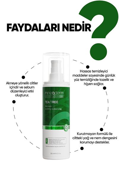 mineaderm Anti-Acne and Sebum Regulating Cleansing Gel/tea Tree Face Wash