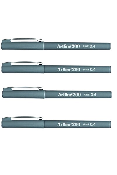 artline ARTLINE 200N - قلم رمادي للكتابة الدقيقة (4 قطع)