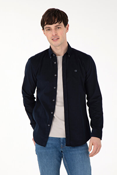 U.S. Polo Assn. Ανδρικό μακρυμάνικο πουκάμισο Navy Blue 50291395-VR033