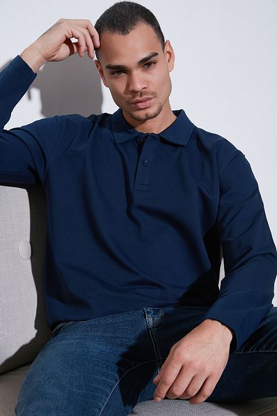 Buratti Ανδρικός ιδρώτας Polo Neck - Stretch Cotton, Regular Fit, SWEAT με κουμπιά 5905727
