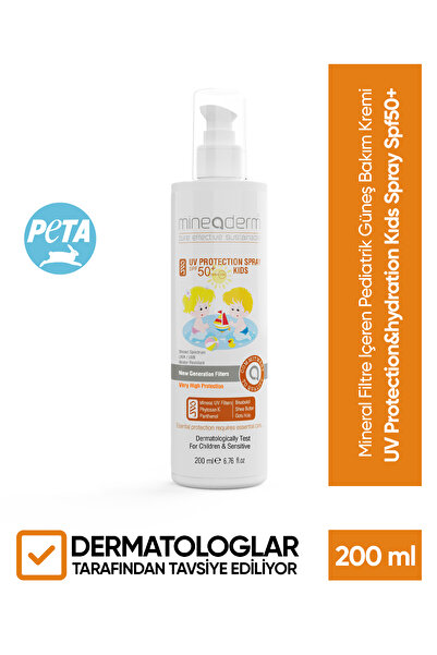 mineaderm Mineral Filtre Içeren Pediatrik Güneş Bakım Kremi/uv Protection&hydration Kıds Spray Spf50+