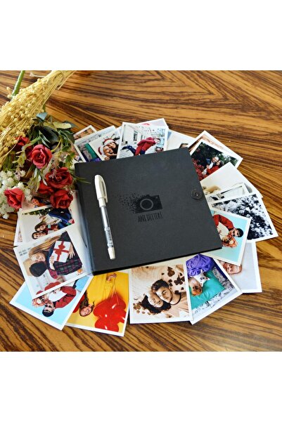 Nobbystar Beyaz Kalemli Siyah Kendin Tasarla Anı Defteri Ve Fotoğraf Albümü