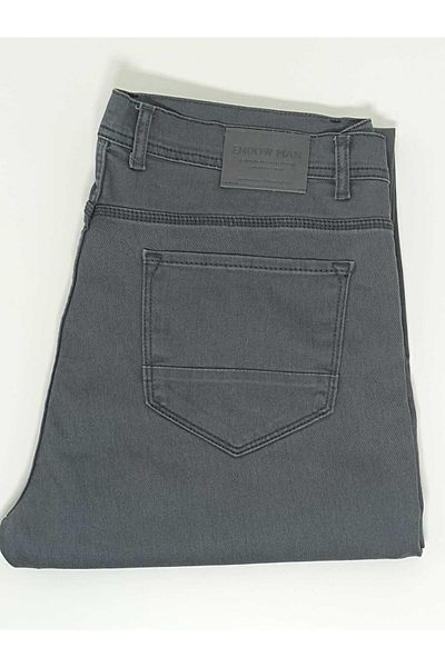 gambia outdoors Plus Size Battal a Quality - Men's Lycra Straight Leg Jeans
