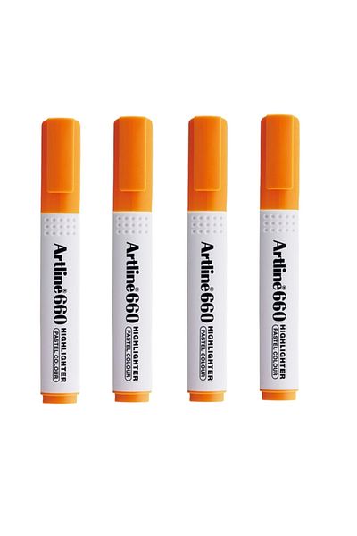 artline ARTLINE 660 - 4 Orange Highlighter Pens