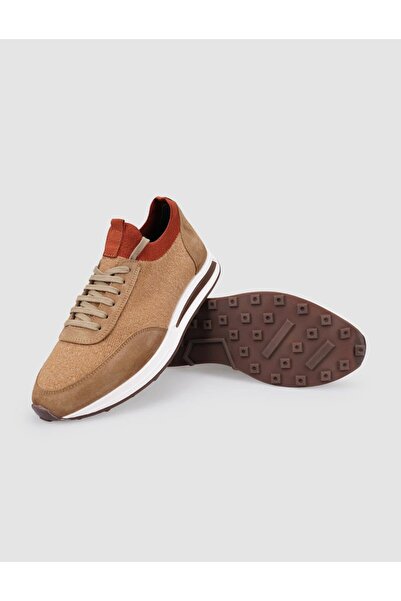 Cabani Triko Taba Bağcıklı Erkek Spor Ayakkabı