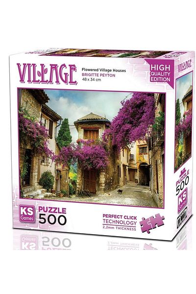 Ks Games 500 Piece Floral Village Houses Puzzle