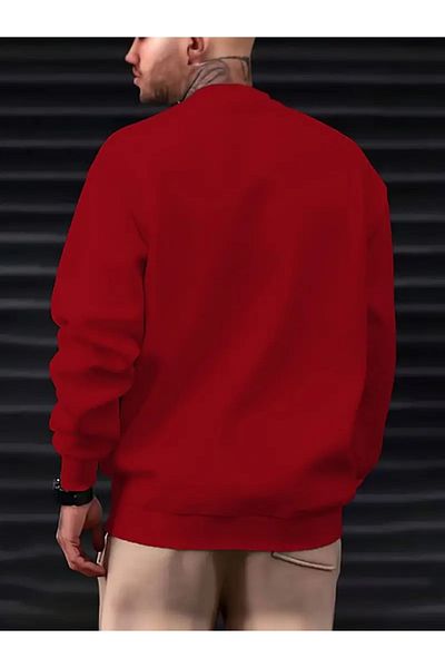 NO 601 Men's Milano Italian Crew Neck Hoodless Winter Sweat