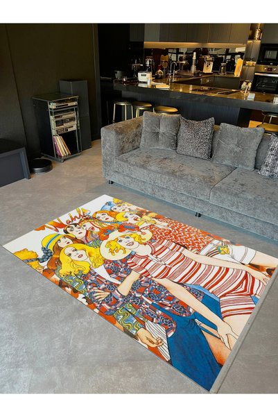 Rugs Modern Halı Aynur Collection Multicolored Nostalgic Women Detailed Woven...