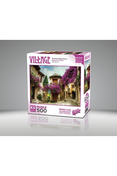 Ks Games 500 Piece Floral Village Houses Puzzle