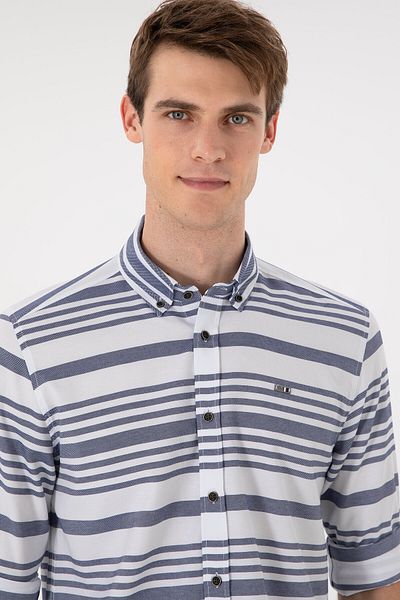 U.S. Polo Assn. Мъжка тъмносиня риза с дълъг ръкав 50296609-VR033