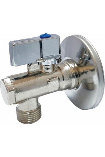 Eca Polished Chrome Head with 1/2'' Filter - Intermediate Faucet with Badge