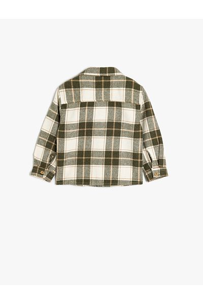 Koton Lumberjack Shirt Long Sleeve Button Closure Single Pocket