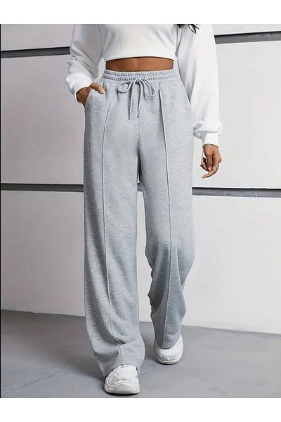LACKH Sweatpants Women's Comfortable Wear Grey Bol Leg