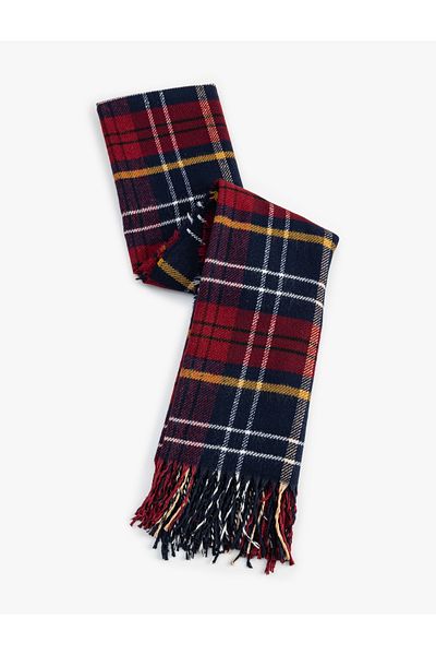 Koton Plaid Tasseled Long Scarf