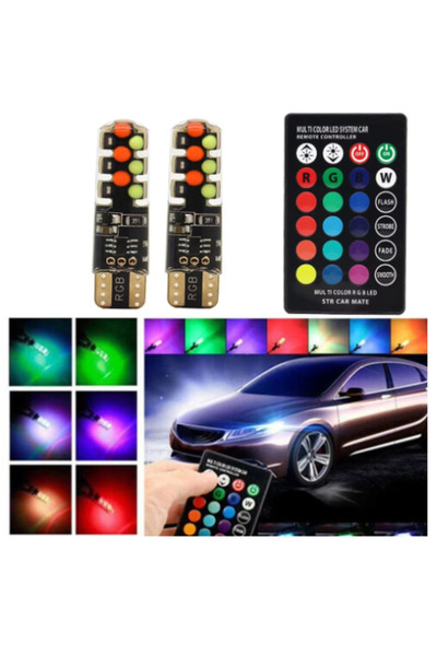 Sistem Led Market T10 Kumandalı RGB Led Park Ampulü