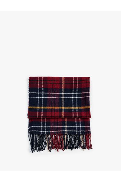 Koton Plaid Tasseled Long Scarf