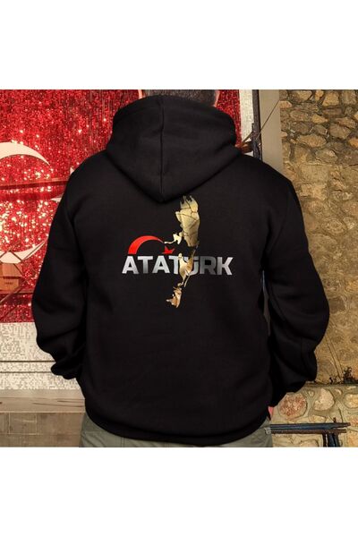 Crea Eymer Wear Hanorac cu capota supradimensionat cu imprimeu cu siluetă Ata...