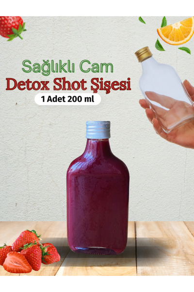 Milea Sızdırmaz Metal Kapaklı Çok Amaçlı Yassı Şişe