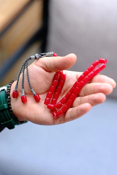 dergah tesbih مسبحة صلاة من العنبر بتصميم كازازا فضي خاص