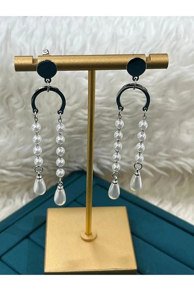 YASİN TOPÇU Steel Silver Earrings