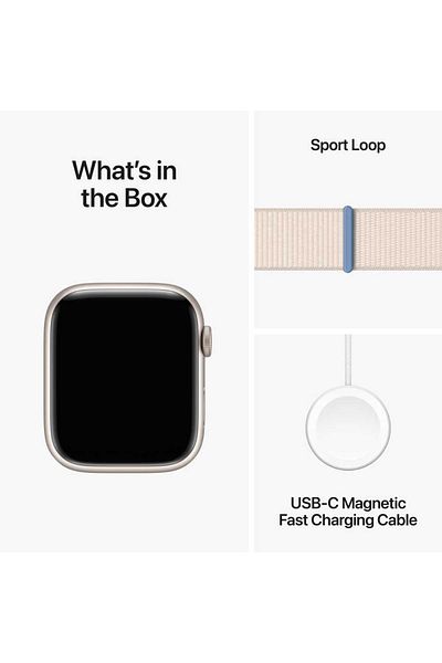 Apple Watch Series 9 GPS + Cellular | 45mm Starlight Aluminum Case | Starlight Sport Band (M/L) | Mi