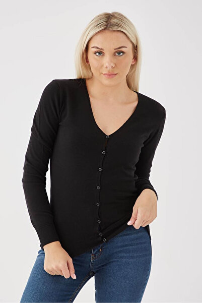 Fashion Friends Black Women's Cardigan 24K0781K1