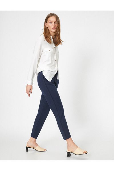 Koton Fabric Featured Tie Waist Trousers