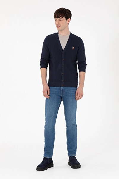 U.S. Polo Assn. Erkek Lacivert Basic Triko Hırka 50288878-VR033
