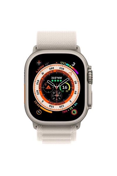 Apple iWatch Ultra 49mm | GPS and Cellular | Starlight Color | Titanium Case | Smart Watch | MQFR3AE