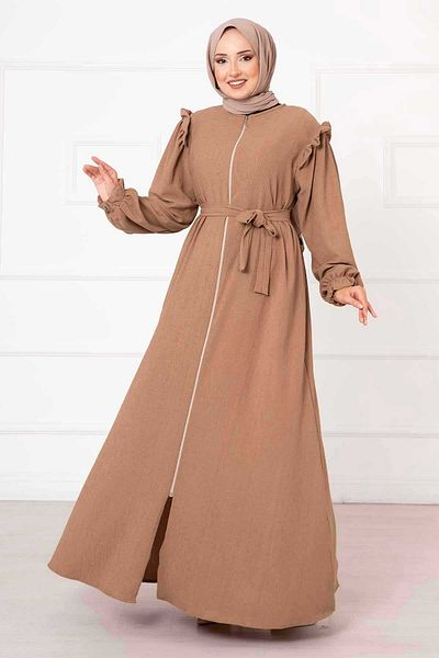 dilber fashion Детайлен колан с цип и волани на раменете
